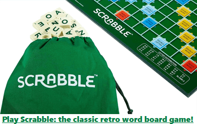 Scrabble board game and tiles
