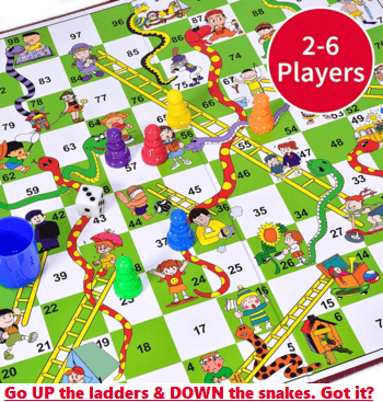 Snakes and Ladders board game